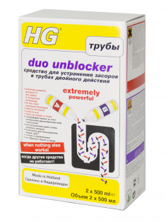 Средство для устранения засоров в трубах двойного действия HG. Инструкция по применению. Фото- и видеообзор. Средство для устранения засоров в трубах двойного действия HG